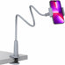MAGIPEA Gooseneck Phone Holder for Bed, 30in Flexible Overhead Cell Phone Mount for Desk, Hands-Free Viewing Clamp Stand Compatible with iPhone 17 16 15 Pro Max and 3.5-7" Devices