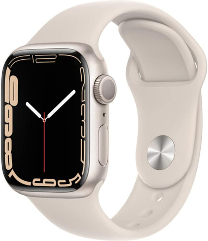 Apple Watch Series 7 (GPS, 45mm) Blue Aluminum Case with Abyss Blue Sport Band, Regular (Renewed)