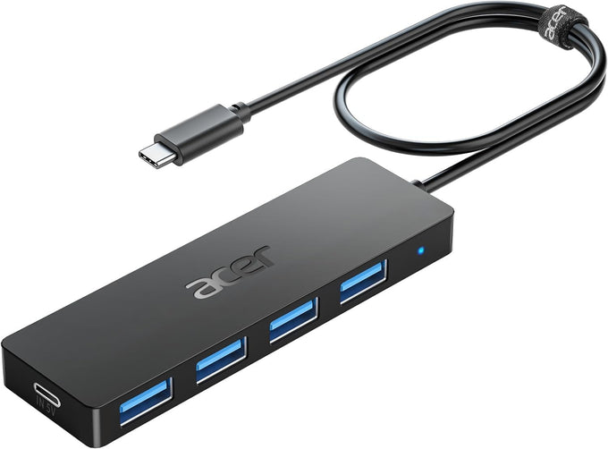 Acer USB Hub 4 Ports, Multiple USB 3.0 Hub, USBA Splitter for Laptop/PC 2FT