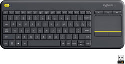 Logitech K400 Plus Wireless Touch TV Keyboard for PC-Connected TV - Black