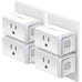 Kasa Smart Plug HS103P4, Smart Wi-Fi Outlet, Touch Actuator, Works with Alexa, Echo, Google Home, No Hub Required, 15 Amp, UL Certified, 4-Pack, White