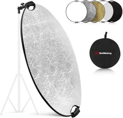 WELLMAKING 32'' Reflector Photography with tilt Adapter for Studio Outdoor
