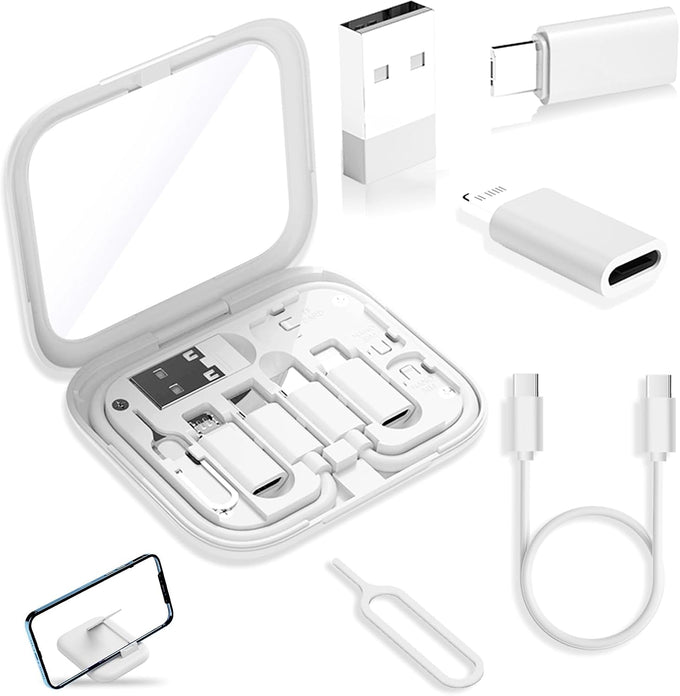 YANZIE USB Adapter Kit, Type-C to Lightning Adapter, USB-A to C, OTG, White