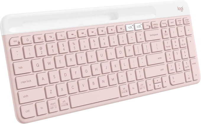 Logitech K585 Slim Wireless Keyboard with Built-in Phone Cradle - Graphite