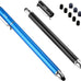(2 Pcs) [New Upgraded][0.18-inch Small Tip Series] 2-in-1 Stylus/Styli 5.5-inch L with 10 Replacement Rubber Tips -Purple/Pink