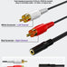 VCE 3.5mm to RCA Splitter, Gold Plated Male Stereo Audio Y Cable, 2-Pack