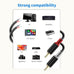 RCA to Speaker Wire Adapter, 2 Bare Wire Speaker Cables to RCA Plug Adapter Repair Speaker Wire for Speaker Amplifier Audio Video AV Receiver TV Subwoofer - 20AWG, 6.6FT