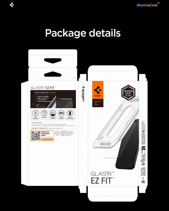 Spigen GlasTR EZ FIT Privacy Screen Protector for iPhone 17 Pro, 17, 16 Pro