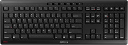 Cherry Stream Keyboard Wireless, Cordless Keyboard, 2,4 GHz Connection, Whisper Quiet Keys, Slim Design, Battery-Powered, SX Scissor Switches, QWERTY, Black