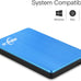 NRICO Portable External Hard Drive, USB 3.0, 2.5 Inch, Blue, 500,GB