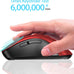 memzuoix 2.4G Wireless Mouse, 1400 DPI Mobile Optical Cordless Mouse with USB Receiver, Portable Computer Mice for Laptop, PC, Desktop, MacBook, 5 Buttons, Red