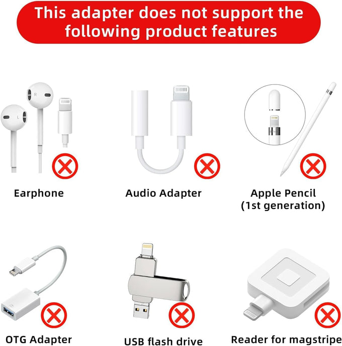4 Pack Lightning to USB C Adapter for iPhone 17, Charging & Data Transfer