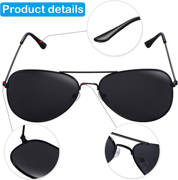 Gejoy 4 Pcs Security Earpiece Costume Fake Earpiece and Black Glasses