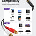 VCE 3.5mm to RCA Splitter, Gold Plated Male Stereo Audio Y Cable, 2-Pack