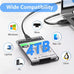 External Hard Drive Enclosure , SATA to USB 3.0 2.5 inch SSD HDD 7mm 9.5mm Clear Hard Drive Case Supports UASP SATA (Clear)