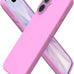 ORNARTO for iPhone 17 Case, Slim Liquid Silicone Cover, Chalk Pink
