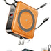 10000mAh for Magsafe Portable Charger Built-in Cables & AC Wall Plug,Orange