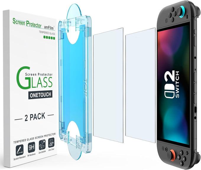 amFilm Auto-Alignment OneTouch for Nintendo Switch 2 Screen Protector 2025