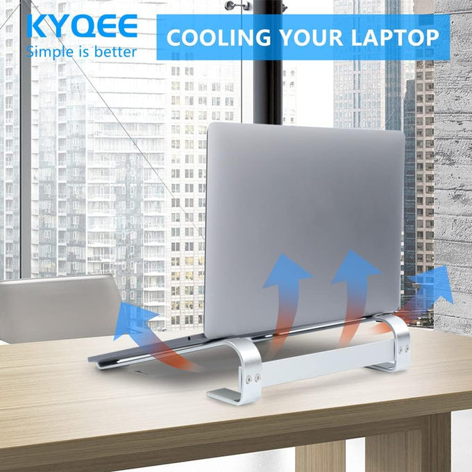 Laptop Stand for Desk, Ventilated Aluminum Laptop Riser, Silver