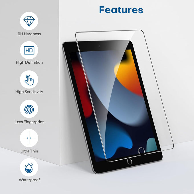 SPARIN 3 Pack Screen Protector for iPad 9th 8th 7th Generation 10.2 Inch