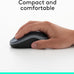 Logitech M185 Compact Ambidextrous Wireless Mouse with Rubber Grips - Blue
