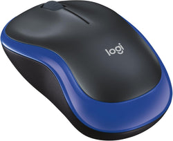 Logitech M185 Compact Ambidextrous Wireless Mouse with Rubber Grips - Blue