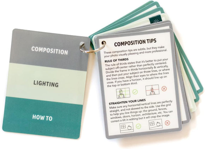Photography Tips: Composition & Lighting Cheat Sheet Cards | Pocket-Sized Quick Reference Cards for Beginners | Snap Happy Mom (Classic)