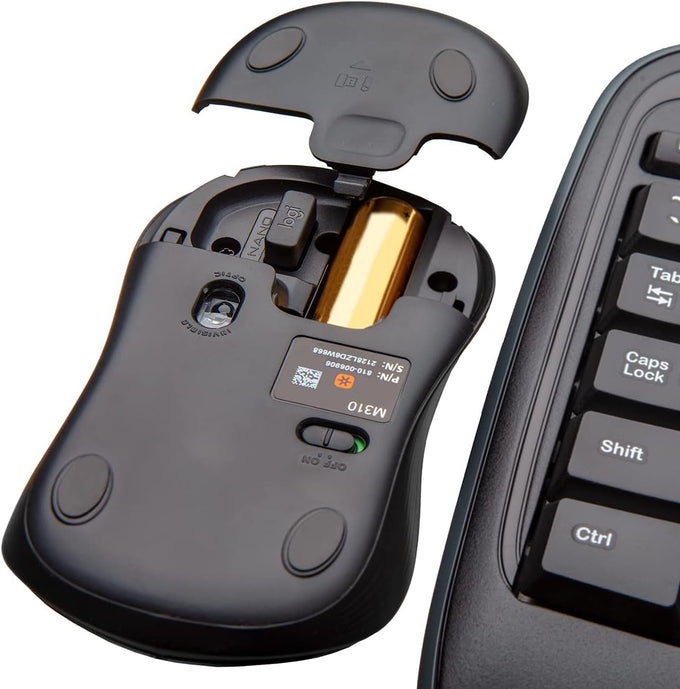 Logitech MK335 Full Size Quiet Wireless Keyboard Mouse Combo - Black/Silver