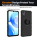 jioeuinly for AriVoice A67L Case Compatible for Foxx FoxxD A67L Phone Case Cover [with Tempered Glass Screen Protector][ 2MM Thickening Super Protection][Ring Support] Black