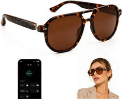 AI Smart Glasses, Aviator Sunglasses for Travel & Outdoors Activities