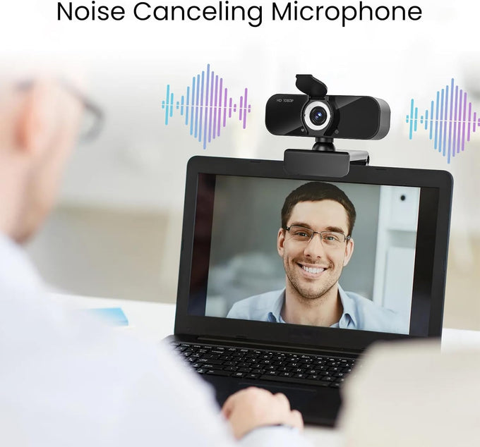 1080P Full Webcam with Microphone, Privacy & Safety Protection, USB HD Computer Web Camera, Plug and Play, for Laptop, Teams, Desktop, Conferencing and Video Calling, 2026 Version(Black)