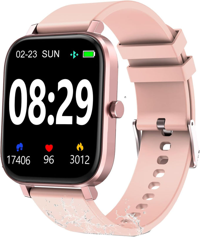 Smart Watch for Men Women SmartWatch 1.83" for iPhone Samsung Android Phone Compatible, Fitness Tracker Watch with Pedometer, Heart Rate/Sleep Monitor, Blood Oxygen, IP68 Waterproof