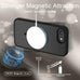 YENAPOON for iPhone 17e Case, iPhone 16e Case, Magnetic Cover, Black
