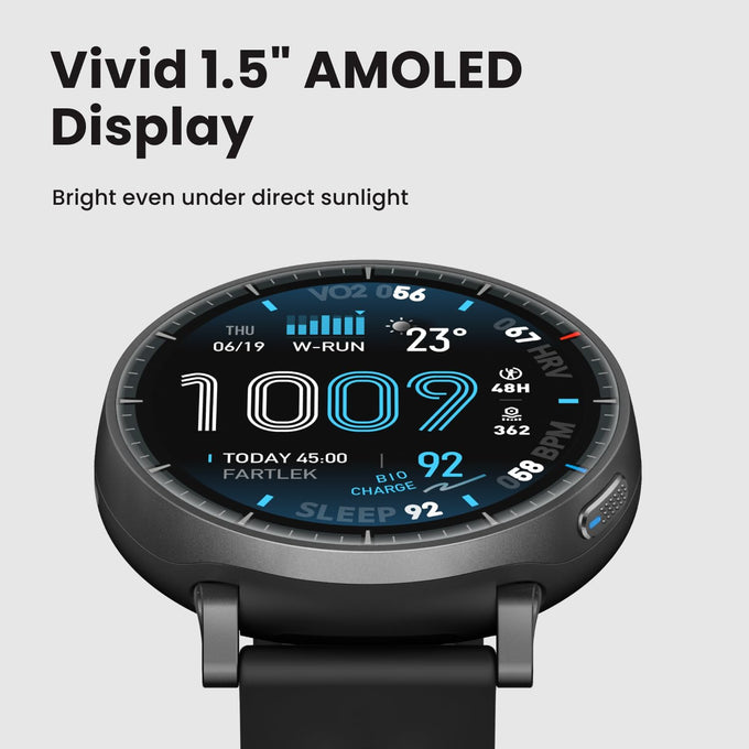 Amazfit Active Max Smart Watch, 1.5" AMOLED Display, GPS, iOS/Android