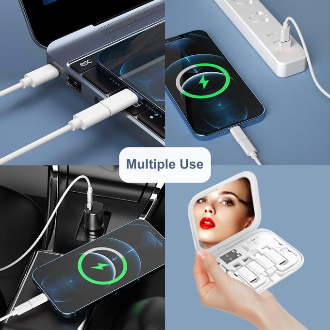 YANZIE USB Adapter Kit, Type-C to Lightning Adapter, USB-A to C, OTG, White