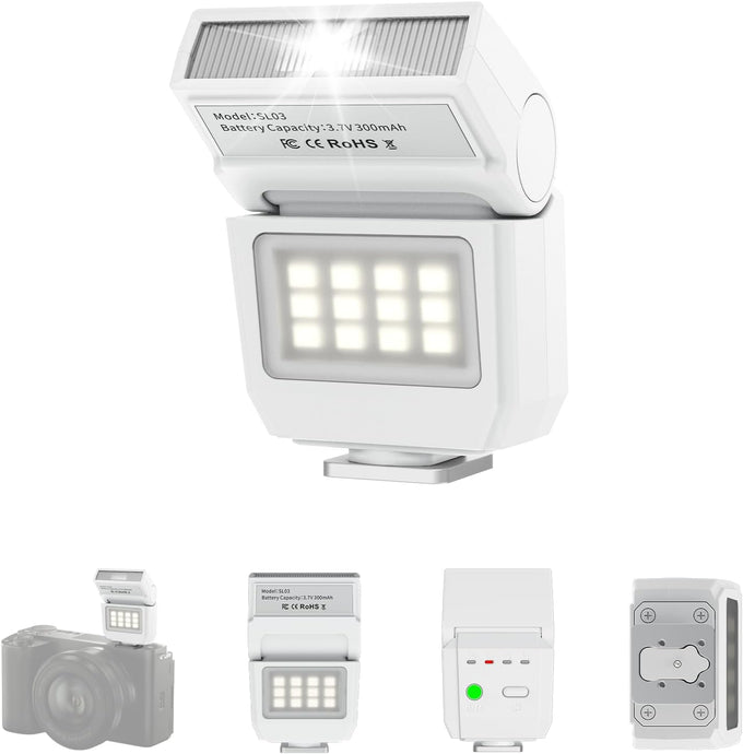 ULANZI SL03 Camera Mini Flash, Speedlite Video Light GN8 6500K for DSLR