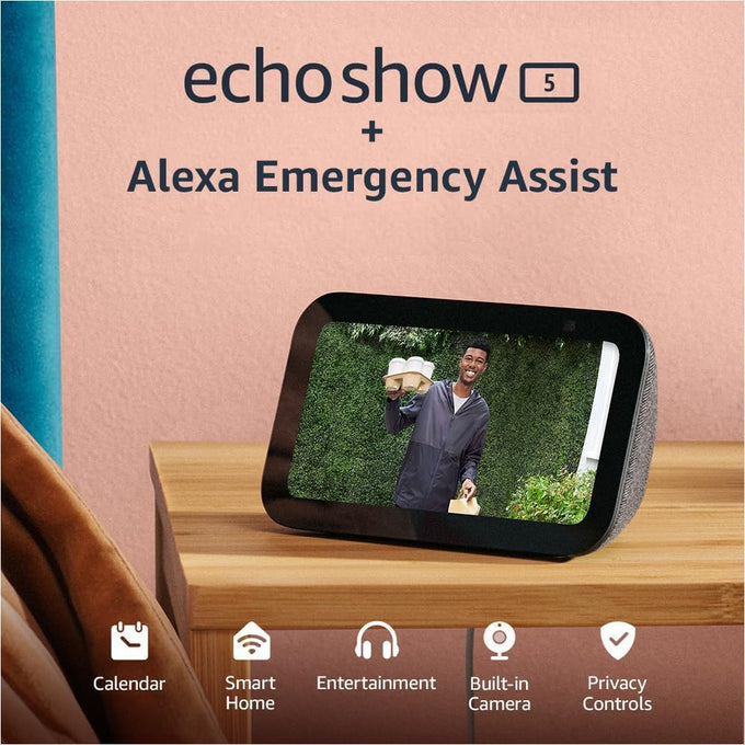 Amazon Echo Show 5 (newest model), Smart display, Designed for Alexa+, 2x the bass and clearer sound, Cloud Blue