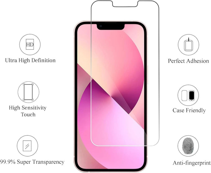 Ailun Screen Protector + Camera Lens Protector for iPhone 13, 2+2 Pack
