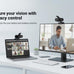 1080P HD Webcam with Microphone, Noise Cancellation, Privacy Cover, Wide-Angle Lens, Auto Light Correction, Plug & Play USB Webcam for Laptop, Desktop, PC, Mac, Zoom, Skype, Streaming (1080p)