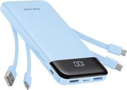 charmast Power Bank Portable Charger with Reinforced Built-in 4 Cables