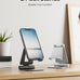 Nulaxy 2 Pack Aluminum Dual Folding Cell Phone Stand for Desk, Black&Silver