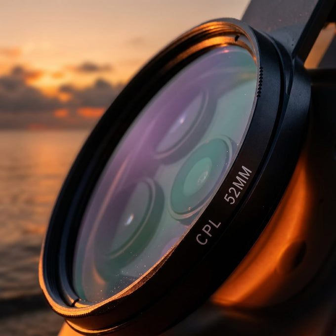 52mm Clip‑on CPL Phone Filter Kit, Optical Glass Lens
