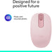 Logitech M196 Compact Ambidextrous Bluetooth Wireless Mouse - Rose