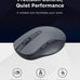 Lenovo WL310 Bluetooth Silent Mouse, Ergonomic, Adjustable DPI, Silent Clicks, Bluetooth 5.0, Portable for Windows, Mac, and Chromebook, Grey