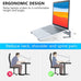 Laptop Stand for Desk, Ventilated Aluminum Laptop Riser, Silver