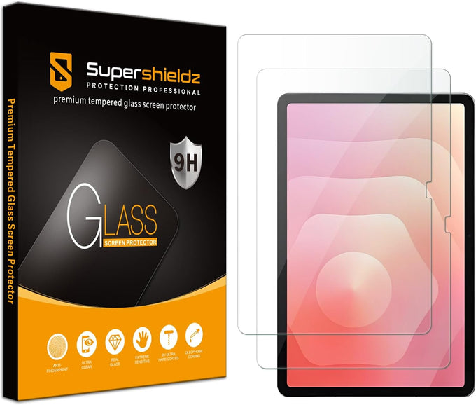 Supershieldz (2 Pack) Designed for Samsung Galaxy Tab S10 Lite / S10 FE / S9 FE (10.9 inch) / Tab S9 (11 inch) Screen Protector, (Tempered Glass) Anti Scratch, Bubble Free