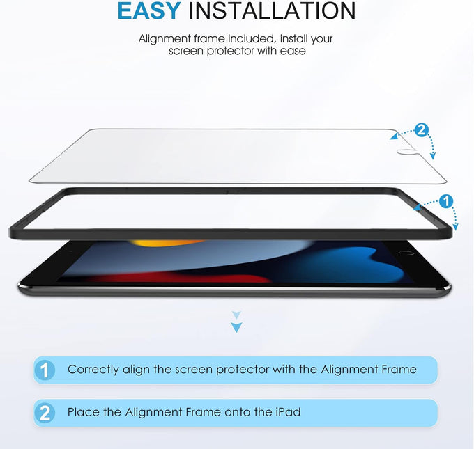 SPARIN 3 Pack Screen Protector for iPad 9th 8th 7th Generation 10.2 inch