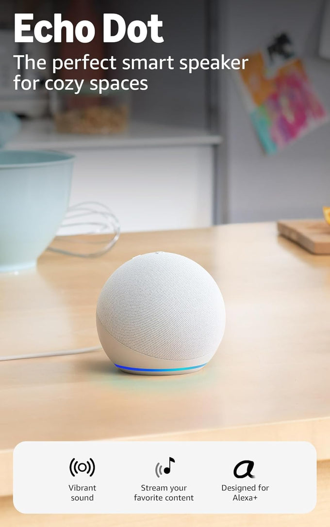 Amazon Echo Dot (newest model) - Vibrant sounding speaker, Designed for Alexa+, Great for bedrooms, dining rooms and offices, Deep Sea Blue