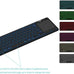 Arteck Universal Backlit 7-Colors Bluetooth Touch TV Keyboard with Easy Media Control and Build-in Touchpad for TV-Connected Computer, Smart TV, Desktop, Laptop, iPad, Surface, Tablet, HTPC