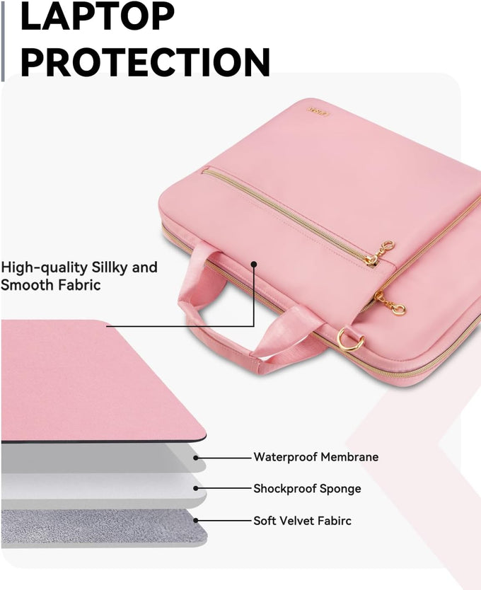 Laptop Bag Case for Women Men Messenger Briefcase Bag, 17 17.3 Inch